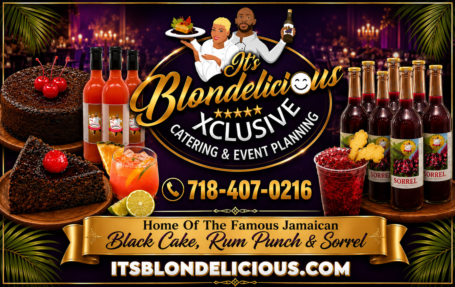Home of the famous Jamaican black cake, rum punch and sorrel. Call 718-407-0216.